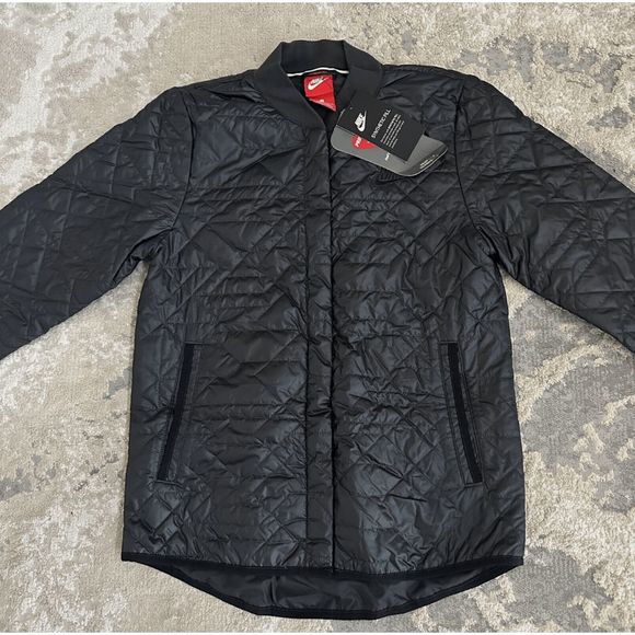 📦 NEW Womens Large NIKE Sportswear Quilted Primaloft Jacket Coat 854747 010 - Picture 3 of 12